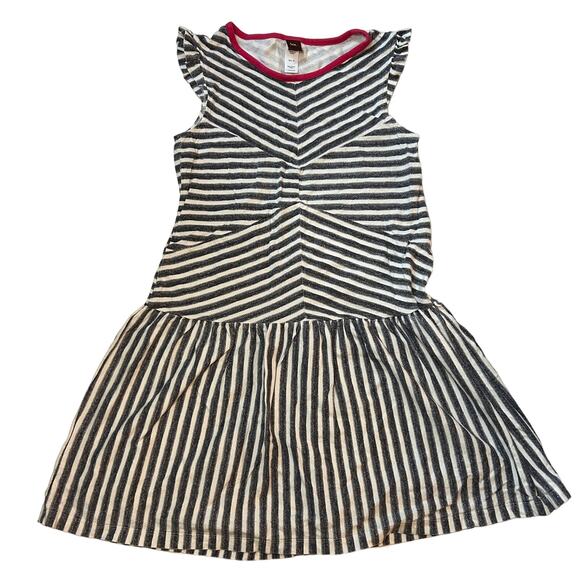 Tea Collection South Africa Zebra Stripe Flutter Dress 10Y - Picture 1 of 4